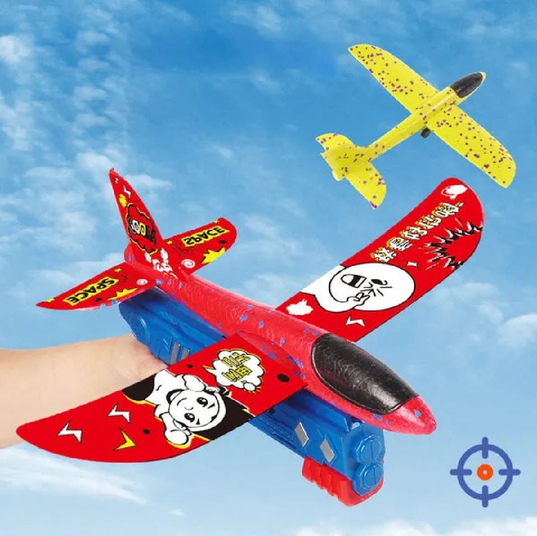 Catapult Airplane Launcher Glider Gun Toy for Kids - Outdoor Flying Plane Launcher