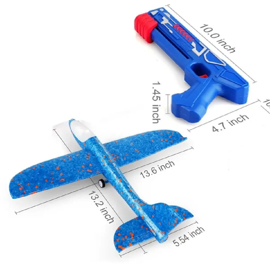 Catapult Airplane Launcher Glider Gun Toy for Kids - Outdoor Flying Plane Launcher