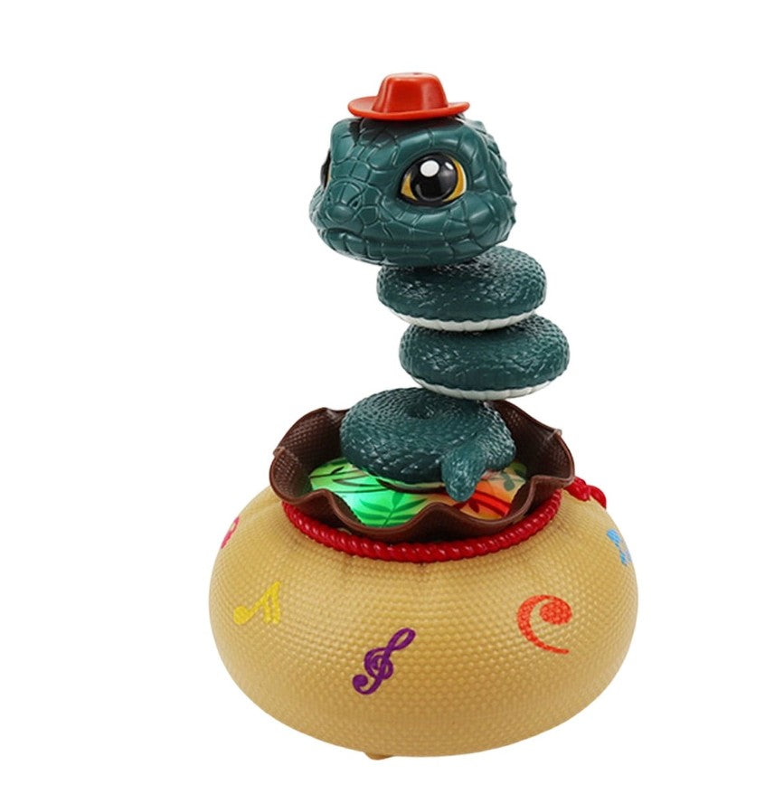 Electric Cloth Bag Twisted Snake Toy with LED Light & Music
