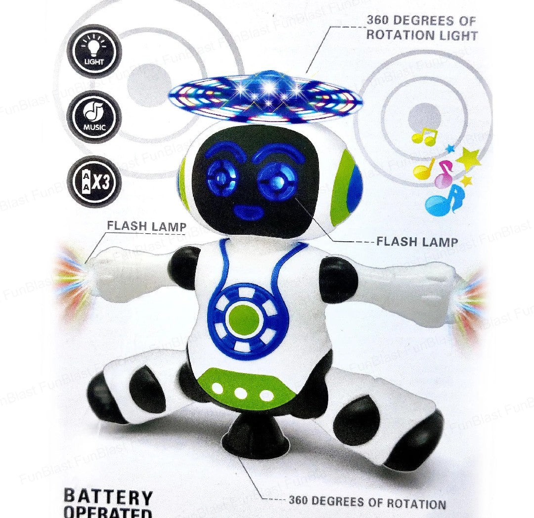 Dancing Robot Toy for Kids – 360° Movement with Lights & Music