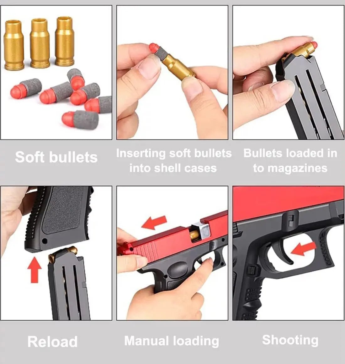 Glock Toy Gun for Kids – Safe Soft Bullet Shooting Fun