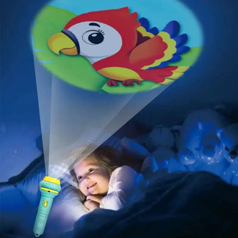 Kids Flashlight Projector Torch – Mini Story Projection Night Light Toy for Toddlers & Preschoolers