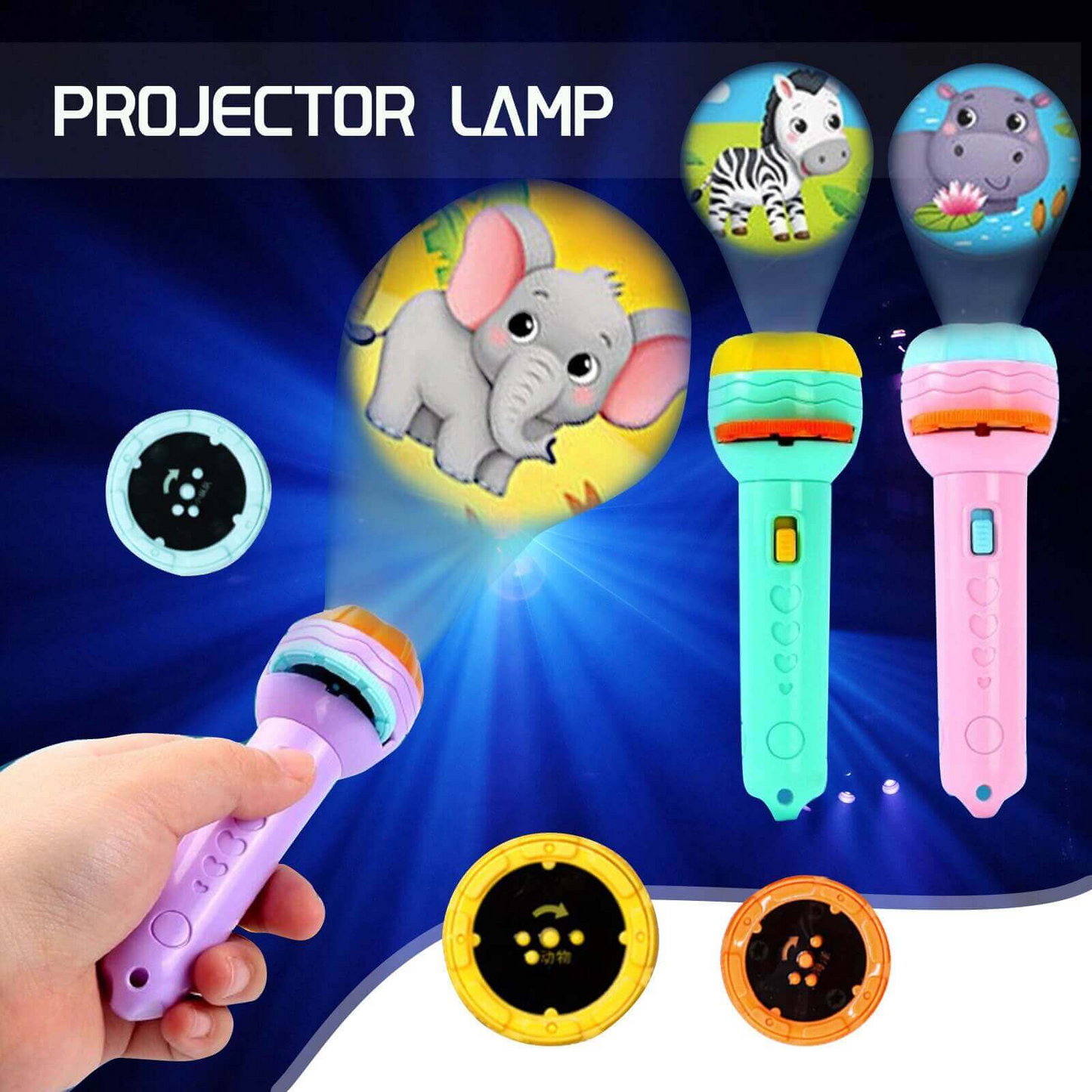 Kids Flashlight Projector Torch – Mini Story Projection Night Light Toy for Toddlers & Preschoolers
