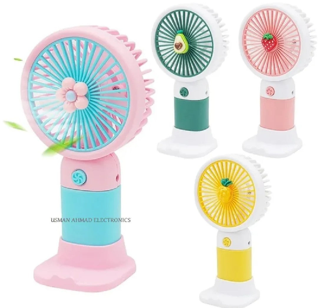 Mini Portable Rechargeable Fan - USB Handheld & Desktop with Phone Stand
