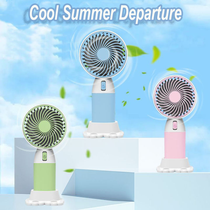 Mini Portable Rechargeable Fan - USB Handheld & Desktop with Phone Stand