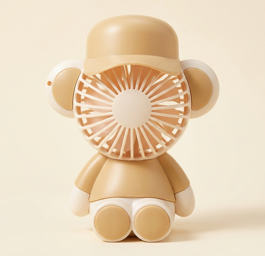 Mini USB Bear Fan | Cute Desktop & Portable Handheld Fan | Rechargeable Small Personal Cooling Fan